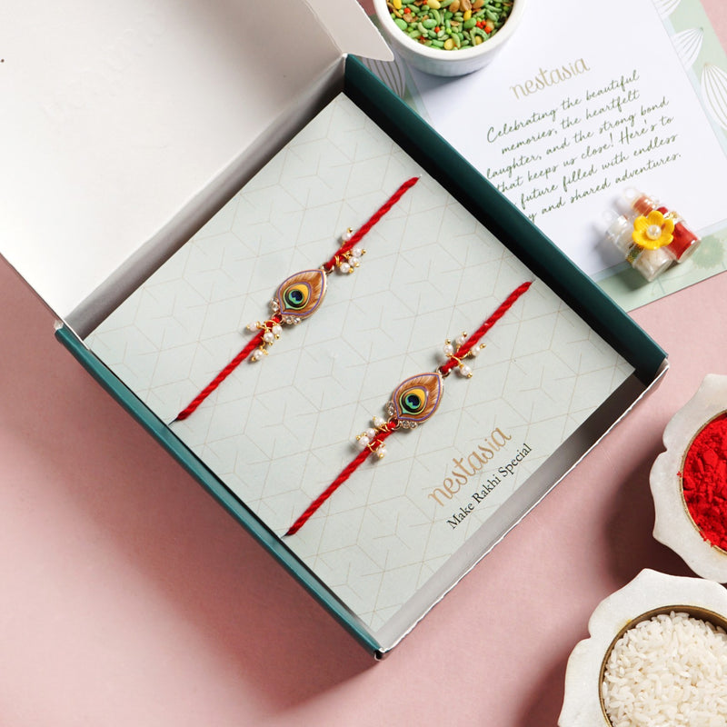 Morpankh Rakhi Duo Set