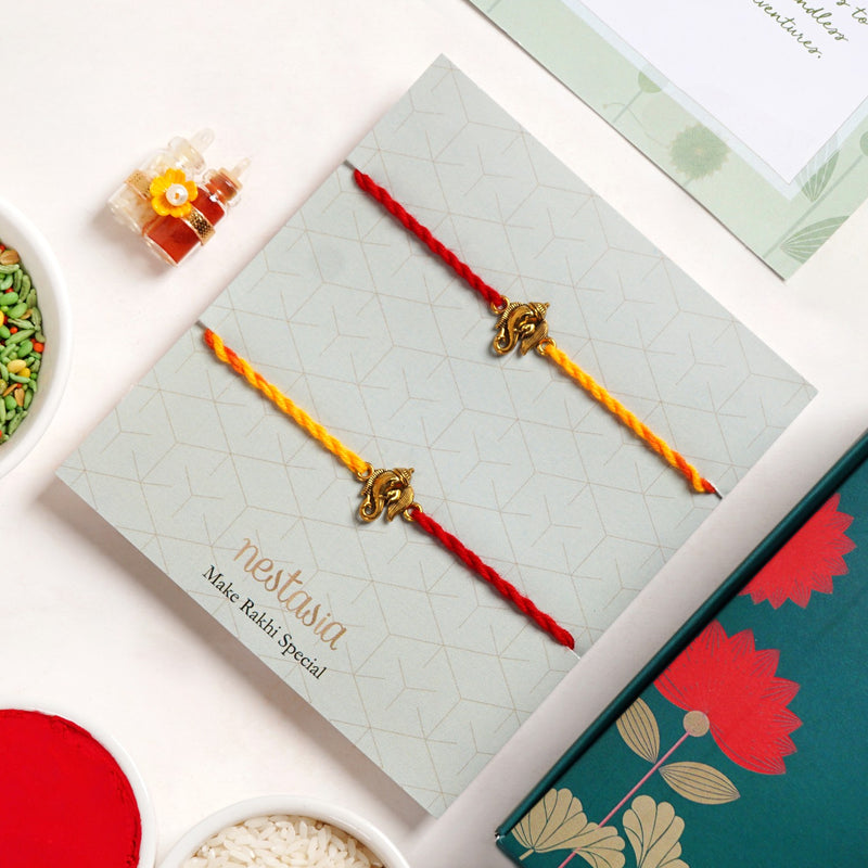 Shubh Ganesh Rakhi Duo Set