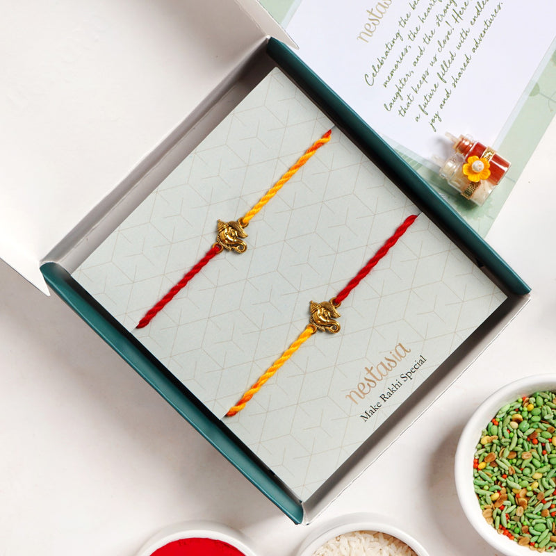 Shubh Ganesh Rakhi Duo Set