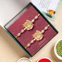 Peach Petals Brother Rakhi Gift Set