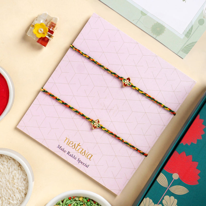 Meenakari Motif Rakhi Gift Set