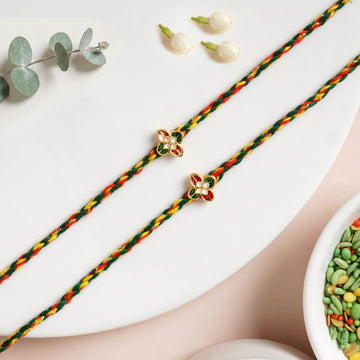 Meenakari Motif Rakhi Gift Set
