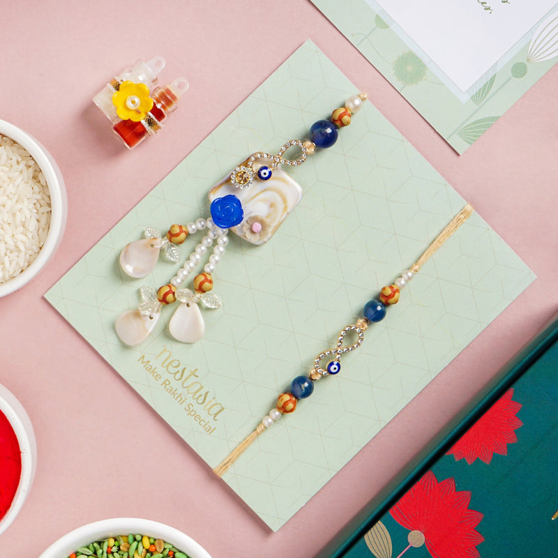 Infinity Evil Eye Rakhi Lumba Gift Set