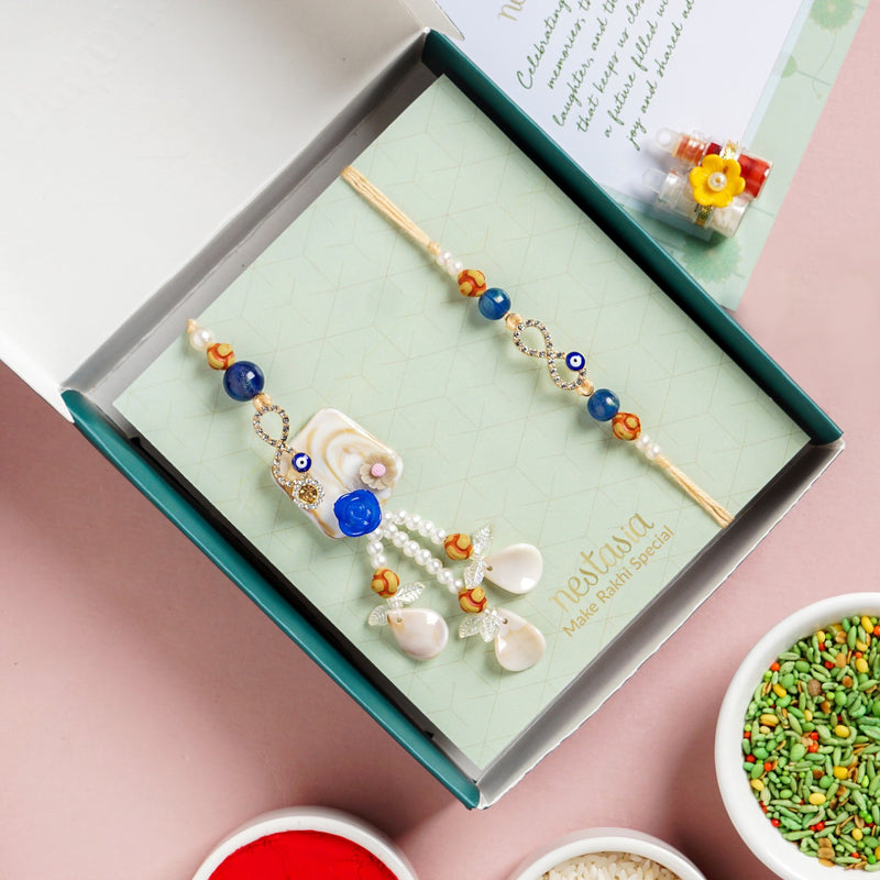 Infinity Evil Eye Rakhi Lumba Gift Set