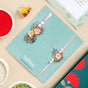 Floral Keepsake Rakhi And Lumba Gift Set