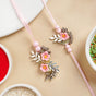 Floral Keepsake Rakhi And Lumba Gift Set
