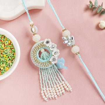 Dainty Luxe Artisan Rakhi Lumba Gift Set