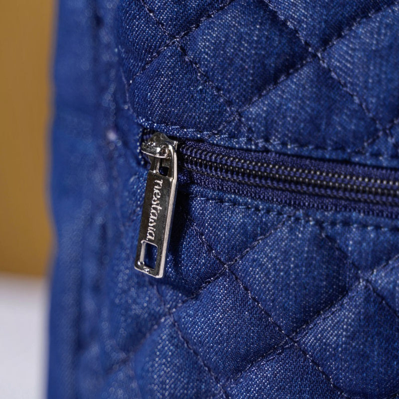 Denim Laptop Backpack Blue