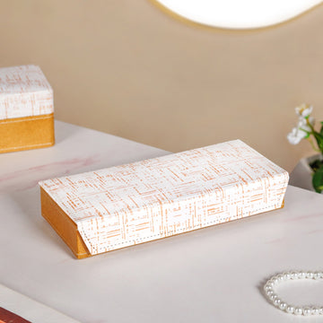Eco Friendly Quadrata Pattern Sectioned Trinket Case