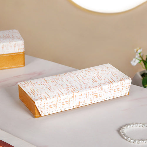 Eco Friendly Quadrata Pattern Sectioned Trinket Case