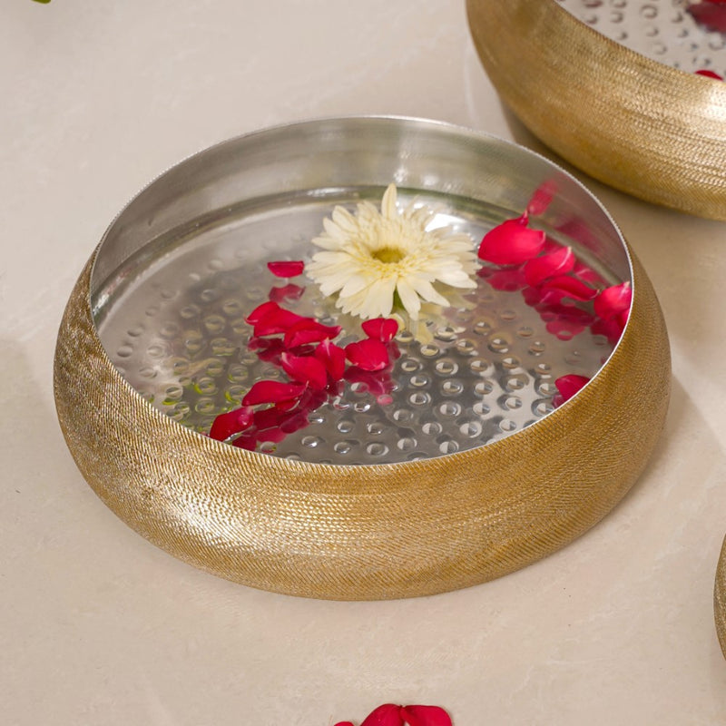 Traditional Metal Urli Bowl Set Of 3