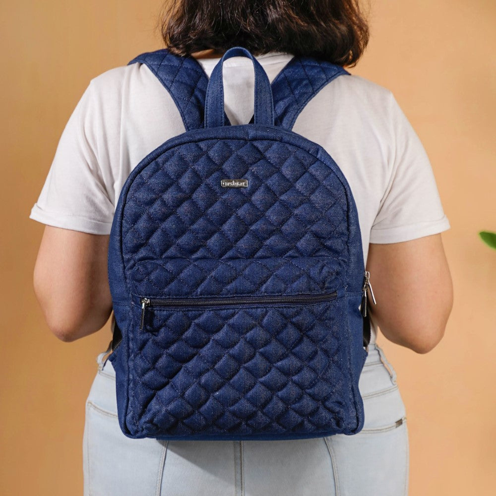 MomsyStore Leather Backpack Purse for Women and Girls for Travel Vintage 24  L Backpack Blue - Price in India | Flipkart.com