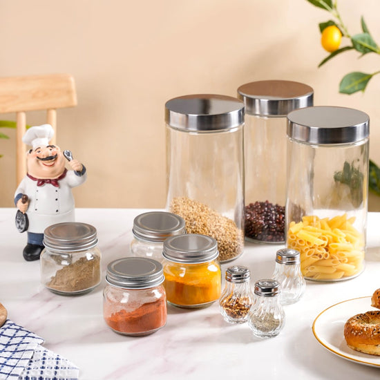 Tall Kitchen Storage Jars Set Online- Glass Jars Set | Nestasia