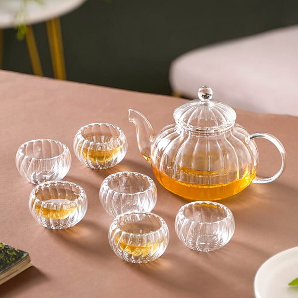 Tea Serving Pot And Cup Set - Tea cup set, tea set, teapot set | Tea set for Dining Table & Home Decor