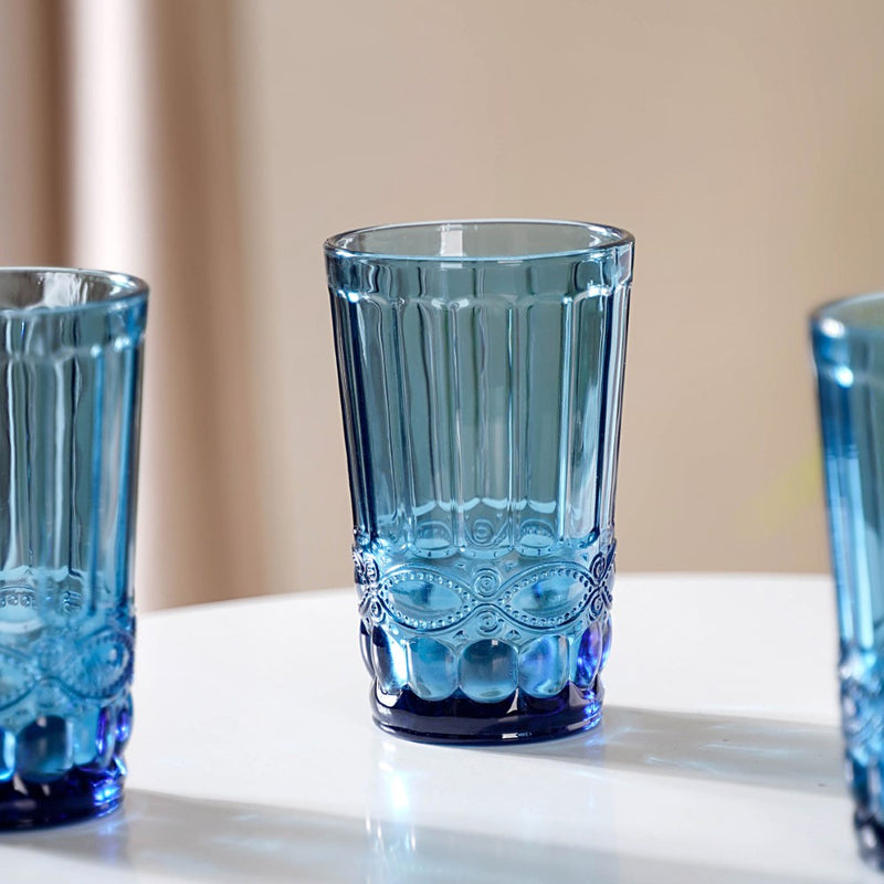 Blue Juice Glass Set of 4