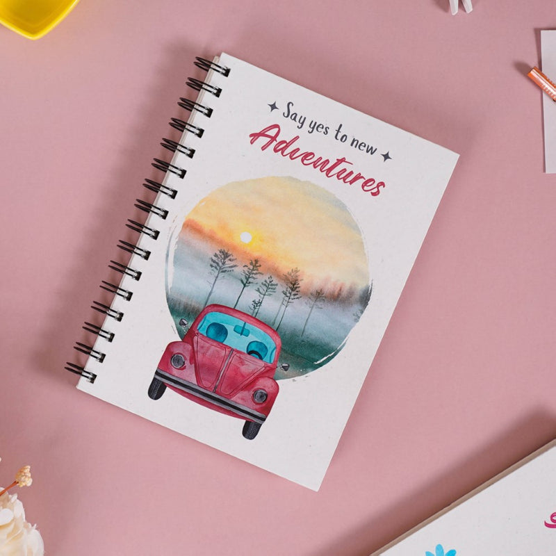 Adventurous Spiral Planner And Notepad Set 8x6 Inch