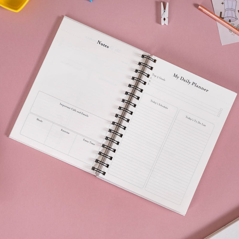 Adventurous Spiral Planner And Notepad Set 8x6 Inch
