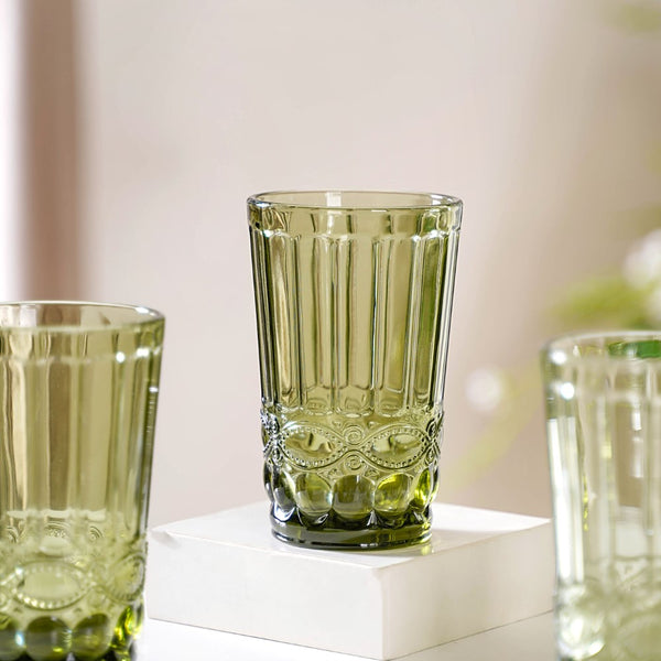 Green Water Glass Set of 4