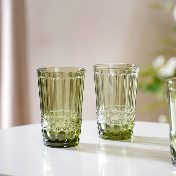 Green Water Glass Set of 4