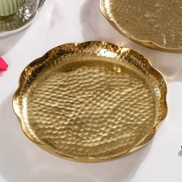 Decorative Urli Tray Gold Set Of 2