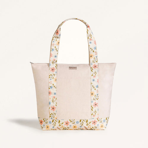 The Garden Stroll Tote Large Canvas Zipper Tote Bag