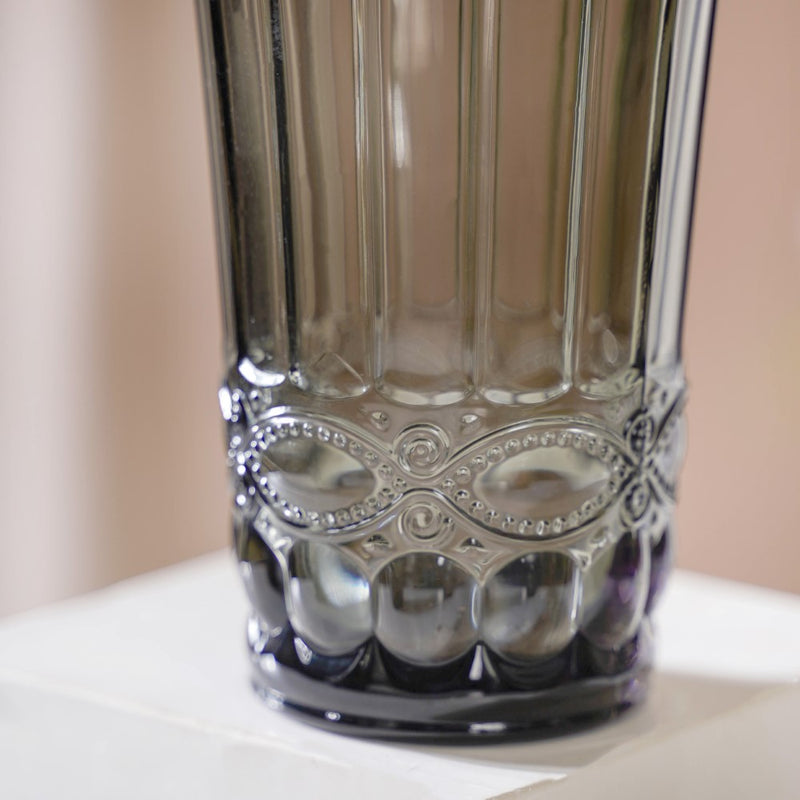 Embossed Drinking Glass Set of 4