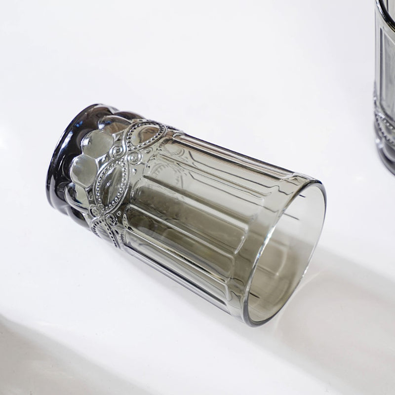 Embossed Drinking Glass Set of 4