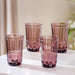 Purple Double Wall Drinking Glass Set of 4