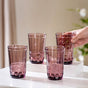 Purple Double Wall Drinking Glass Set of 4