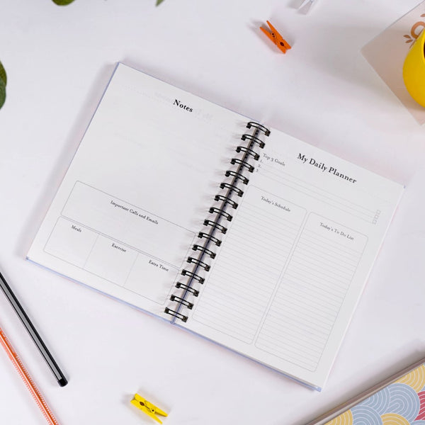 Floral Sunshine Undated Planner & Notebook Kit 8x6 Inch