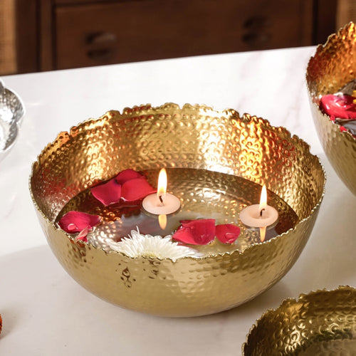Traditional Urli Bowl Gold Set Of 3