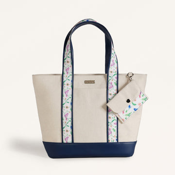 Flolane Canvas Handbag With Coin Pouch Blue