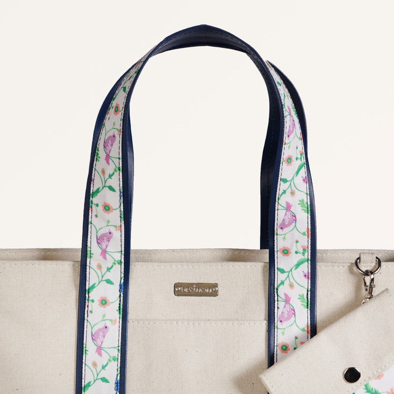 Flolane Canvas Handbag With Coin Pouch Blue