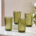 Green Textured Drinkware Set of 4