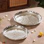 Decorative Urli Tray Silver Set Of 2