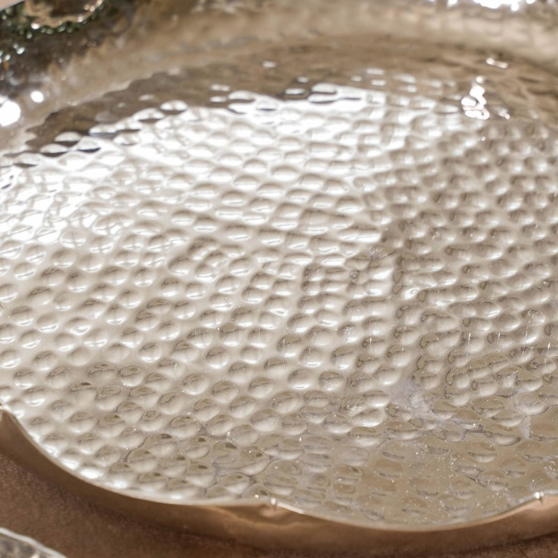 Decorative Urli Tray Silver Set Of 2