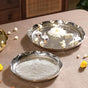 Decorative Urli Tray Silver Set Of 2