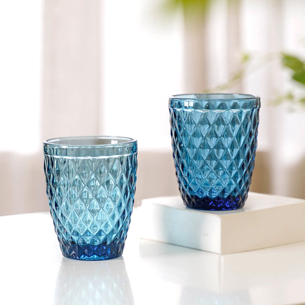 Aqua Blue Glassware Set of 4