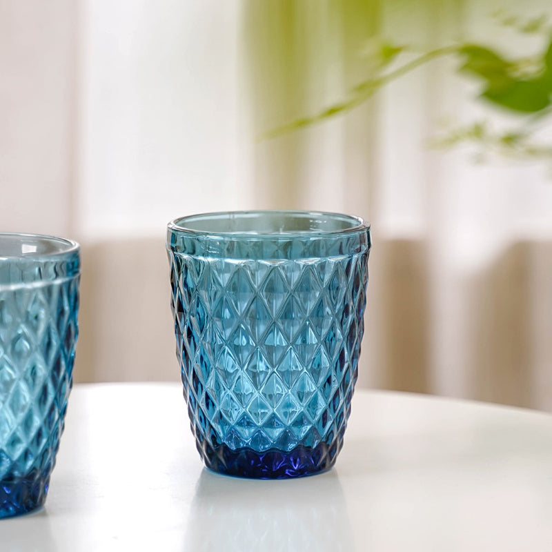 Aqua Blue Glassware Set of 4