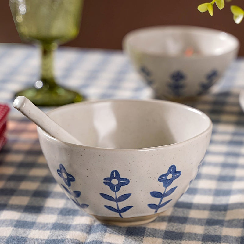 Flora Soup Bowl - Bowl, soup bowl, ceramic bowl, snack bowls, curry bowl, popcorn bowls | Bowls for dining table & home decor
