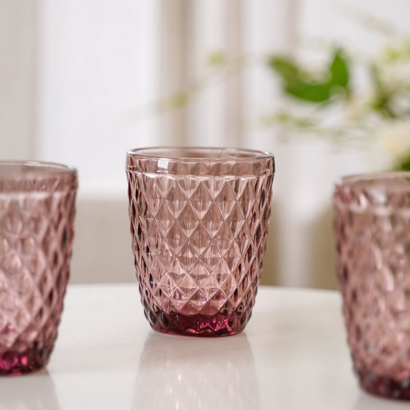 Mauve Orchid Drinking Glass Set of 4