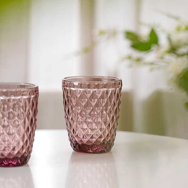 Mauve Orchid Drinking Glass Set of 4