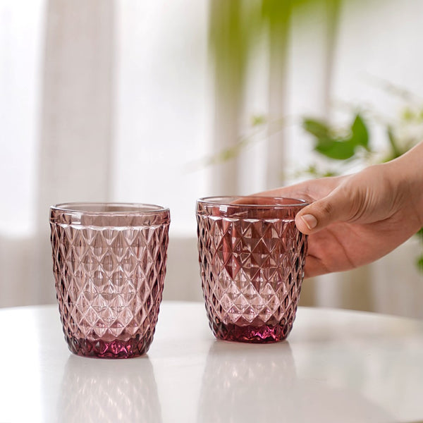 Mauve Orchid Drinking Glass Set of 4