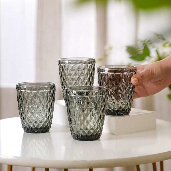 Grey Water Tumbler Set of 4