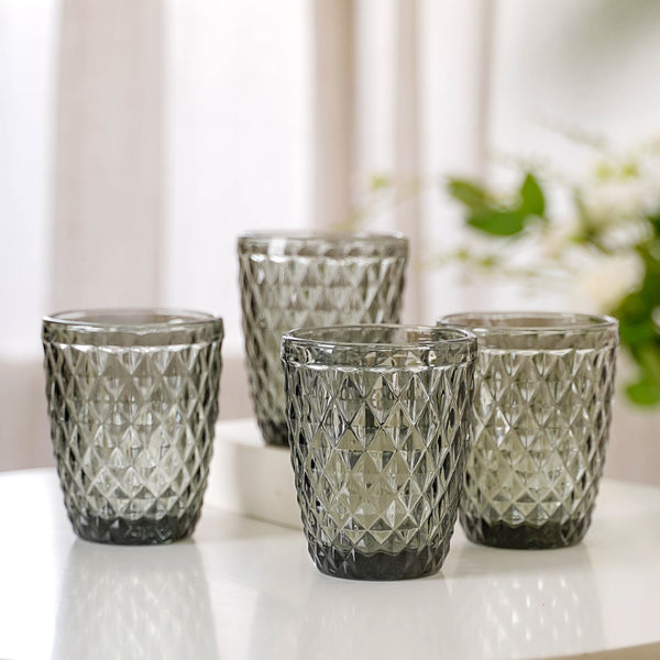 Grey Water Tumbler Set of 4