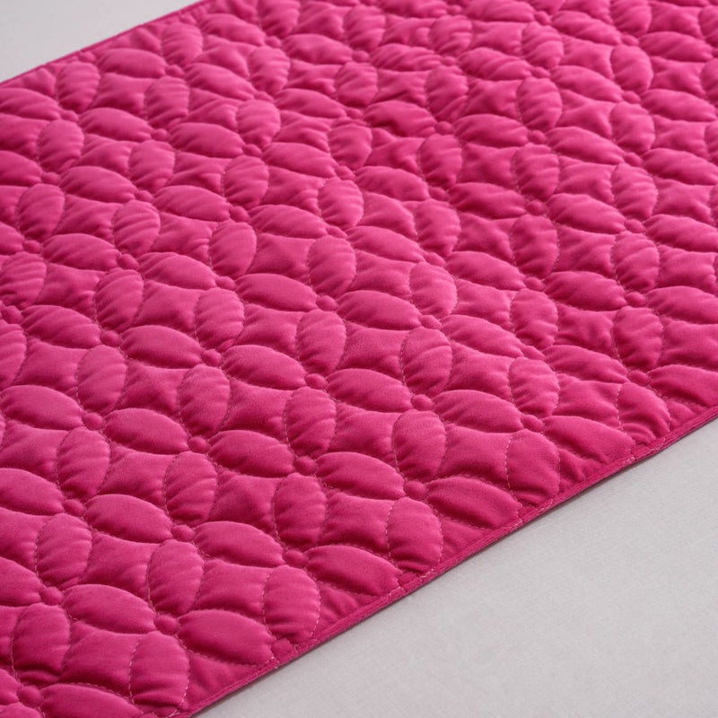 Luxe Cushion Cover & Runner Set Of 3 Magenta