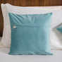 Velvet Cushion Cover & Table Runner Set Of 3 Blue