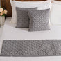 Velvet Cushion Cover & Bed Runner Set Of 3 Grey