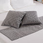 Velvet Cushion Cover & Bed Runner Set Of 3 Grey