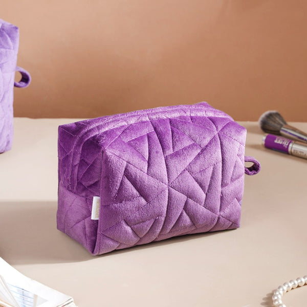 Plum Purple Cosmetic Bag Set Of 3